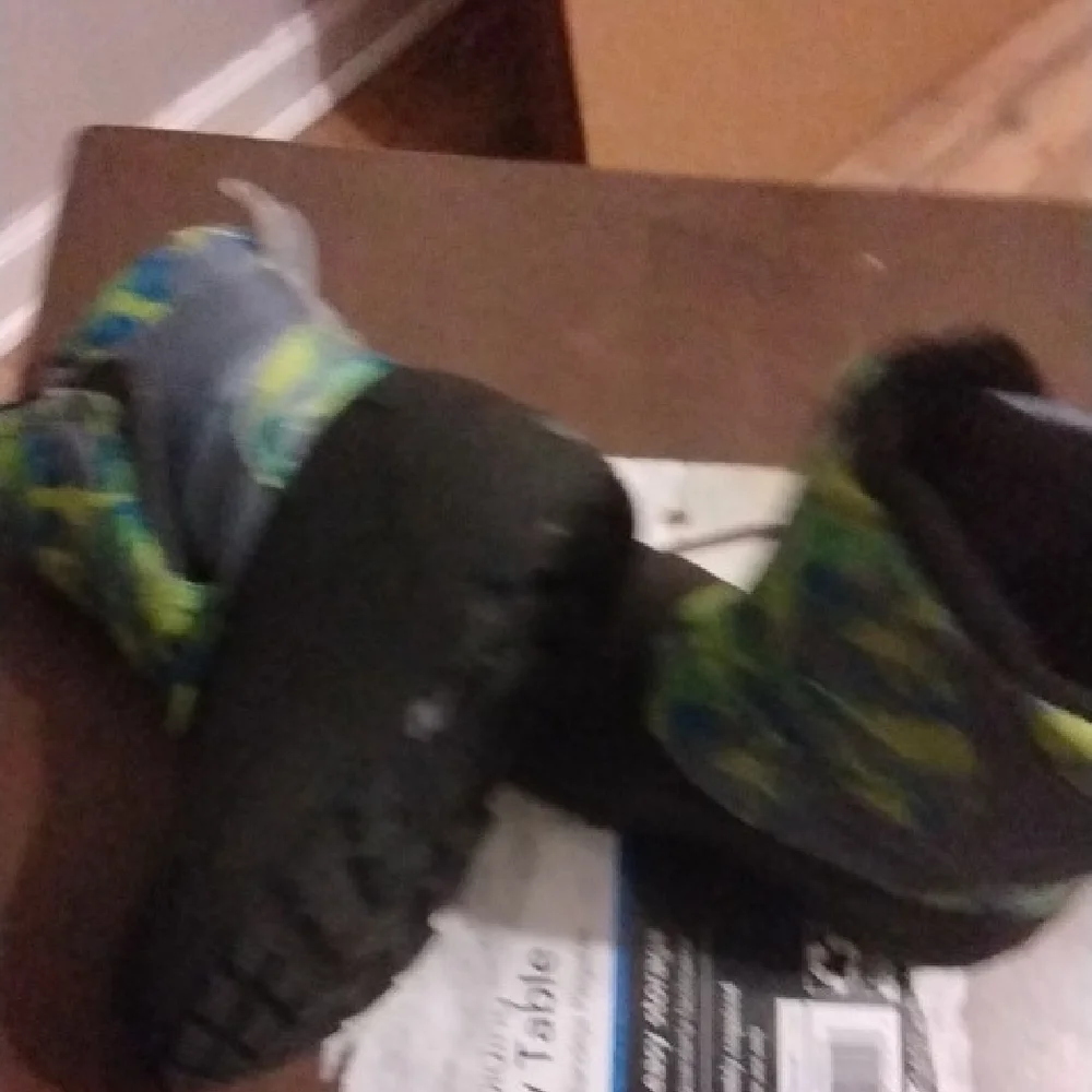 Kids' Green and Blue Camouflage Boots